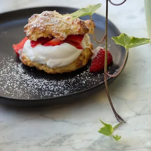 Homemade Strawberry Shortcakes with Vanilla Cream Cheese Whipped Cream