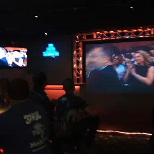Oscar viewing night. SRO at the Silver Fox.