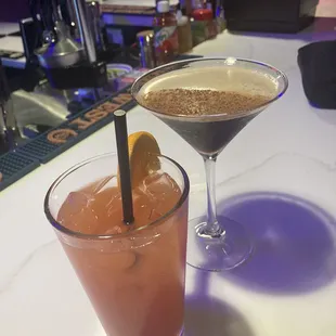 Mai tai and espresso martini