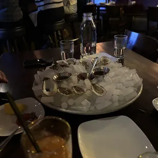 12 half shells from Nova Scotia with three dippers.   My party loved.