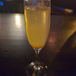 a glass of champagne