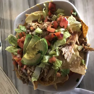 Silver Pig Nachos w/ Chicken - awesome