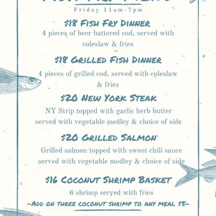 fish fry menu