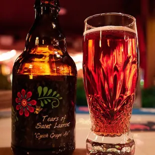 Wild Creature&apos;s Tears of St. Laurent sour ale w/ Czech grapes. ABV 6.2%