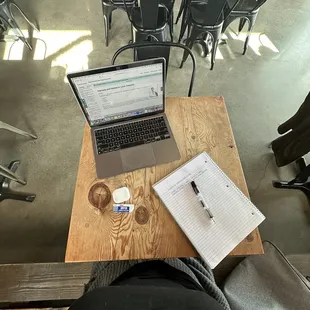 a person sitting at a table with a laptop