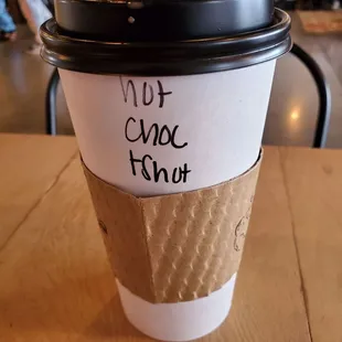 Hot Chocolate with Espresso shot.