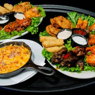 chicken wings and fried chicken, food