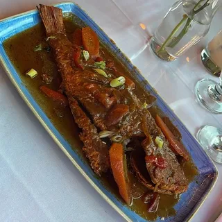 Brown Stew Red Snapper