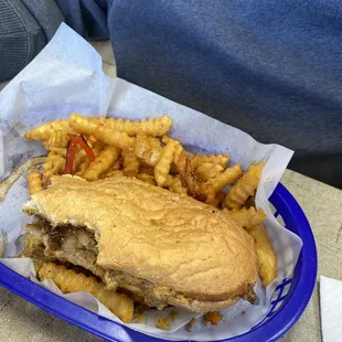 Philly Cheese steak with fries