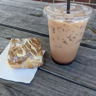 Iced Puppy Kisses with Cream Cheese Coffee Cake