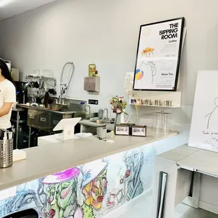 Counter and nice staff