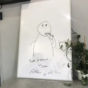 Inside - A sign signed by Honne (singers)