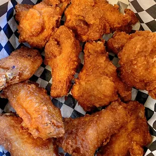 a basket of fried chicken