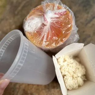 Skimpy rice. Seriously?? And a half Soondubu Jjigae.