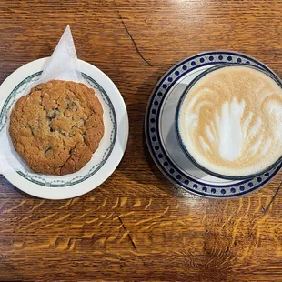 The Sister&apos;s Cookie and 12 ounce latte.