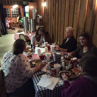 TLC staff in Oxford MS for special need training . A night out on the town.