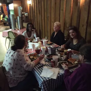 TLC having dinner in Oxford.