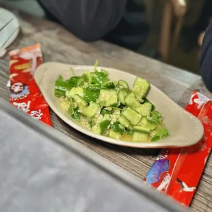 Cucumber w/ Garlic Sauce ($8.99)