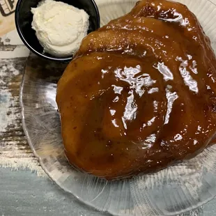 Carmel Roll. Mouth watering good!  Great flavor to the Carmel and a light air to the bread.