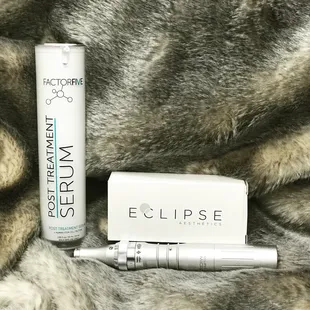 Eclipse microneedling reduces lines, wrinkles, pores, stretch marks and scars. Pair with post Factor Five human stem cell growth factors!!!