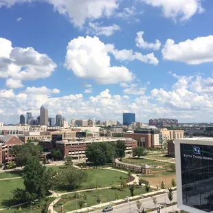 View of the city skyline from SkyFarm.