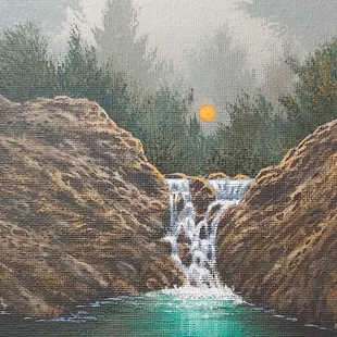 A acrylic on canvas by Robert Daniels.