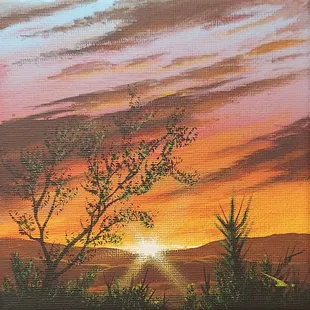 A acrylic on canvas by Robert Daniels.