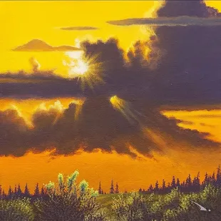 A acrylic on canvas by Robert Daniels.