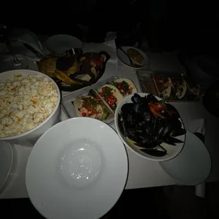 a table of food