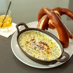 Bavarian Preztel w/ Cheese Dipping Sauce
