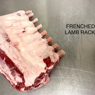 a piece of lamb rack
