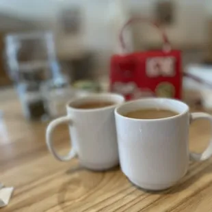 Hot chocolate and coffee