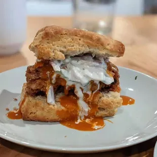 Buffalo chicken biscuit