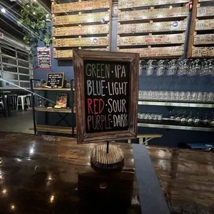 Colors to tell you what style the beer is! So helpful