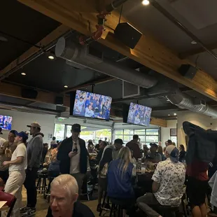 View of the restaurant during sporting event