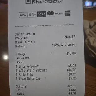 The plate of wings were $15. My friend called it a plate of fried bones bcuz you can literally crunch on the wings.