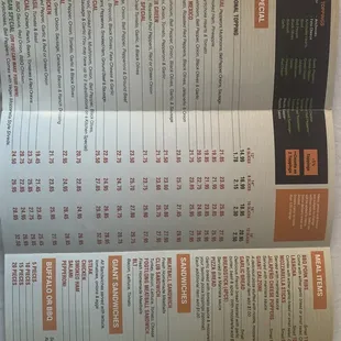 Foldout menu