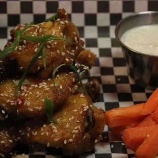 14 hr brined Thai sticky wings