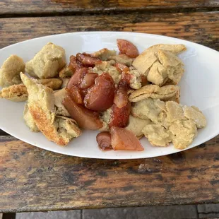 Apfelschmarm-Austrian pancake with apple compote. Gluten free and dairy free