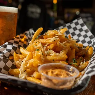 Roasted Garlic and Parmesan Cheese Fries