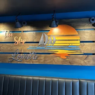 Cool sign over dinning area