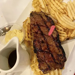 a steak and french fries