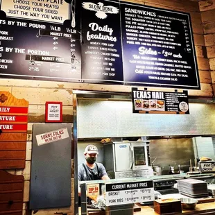 the menus of the restaurant