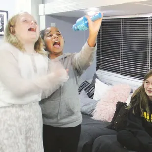 Karaoke fun in The Slumber Shack. Included with rental.