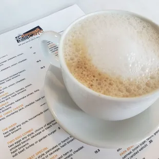 Vanilla latte with almond milk