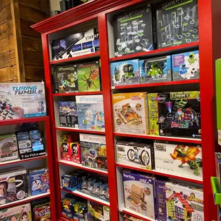 a display of toys for sale