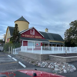 the front of the building