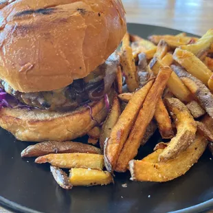 Jack Sparrow burger with Fresh Hand Cut Fries