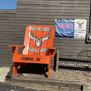 an orange chair
