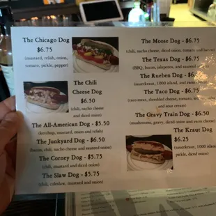 Wow, great selection of food. Especially variety of hot dogs.